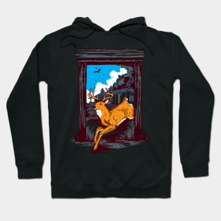 runaway deer Hoodie